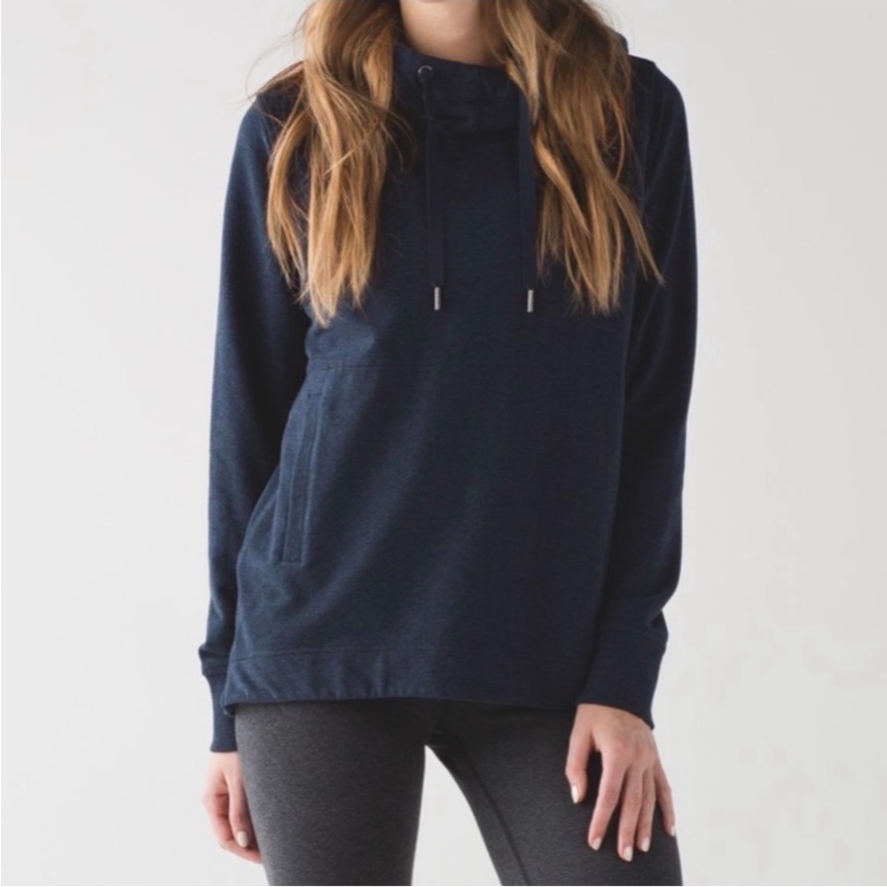 Lululemon Split Pullover Hoodie Size 8 Naval Blue Size 4